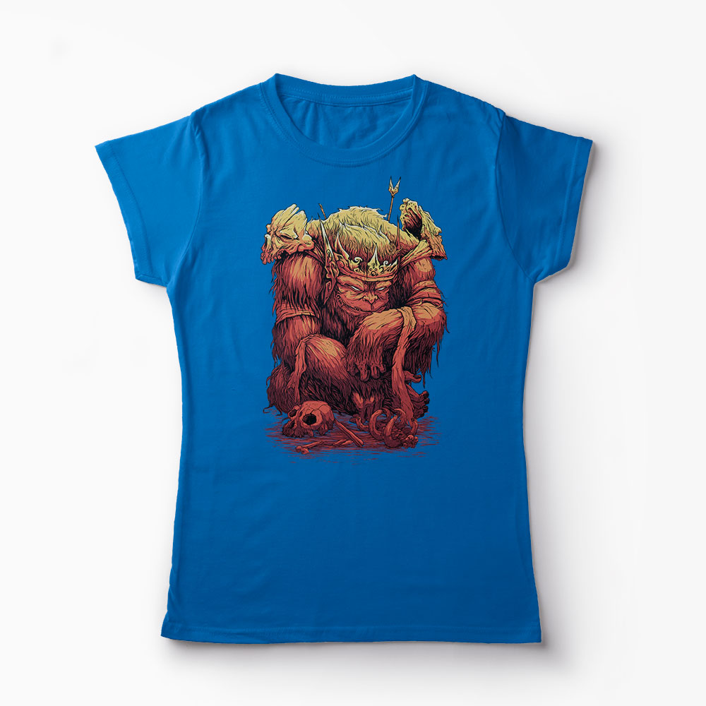 Tricou King Ape - Femei-Albastru Regal